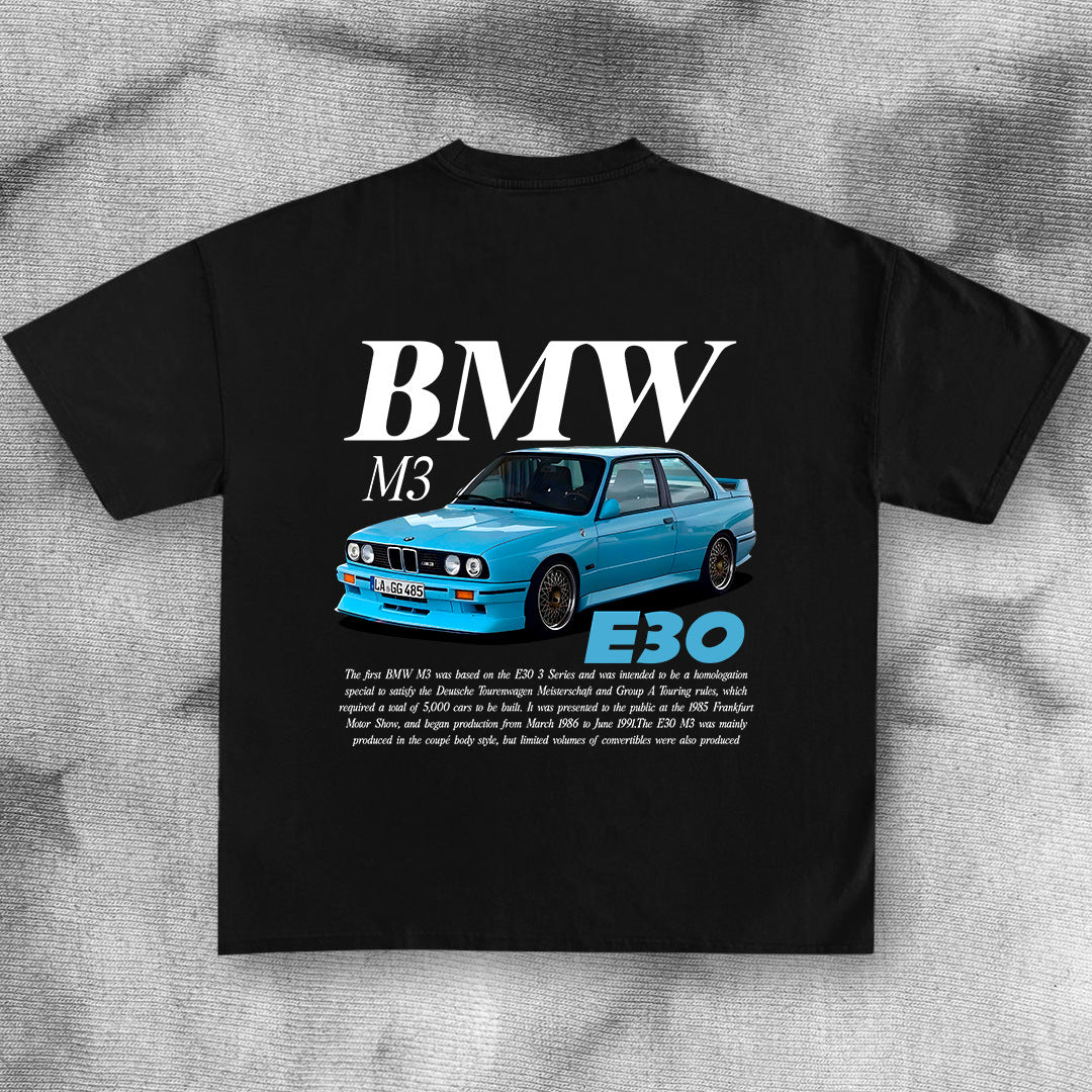 Camiseta gráfica BMW M3 E30 Streetwear