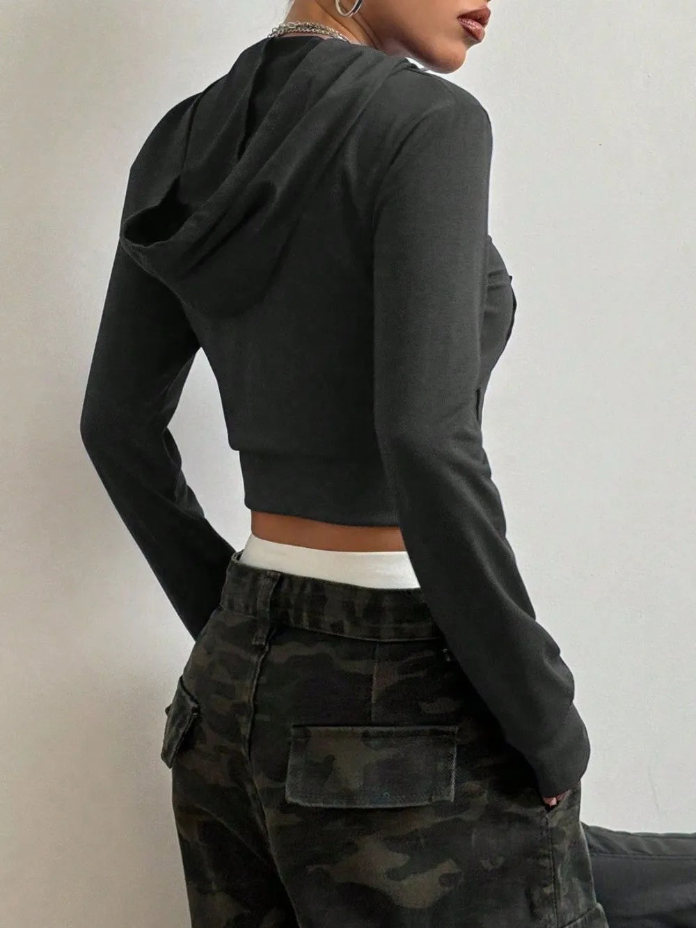 Sudadera Zip-Up Letter