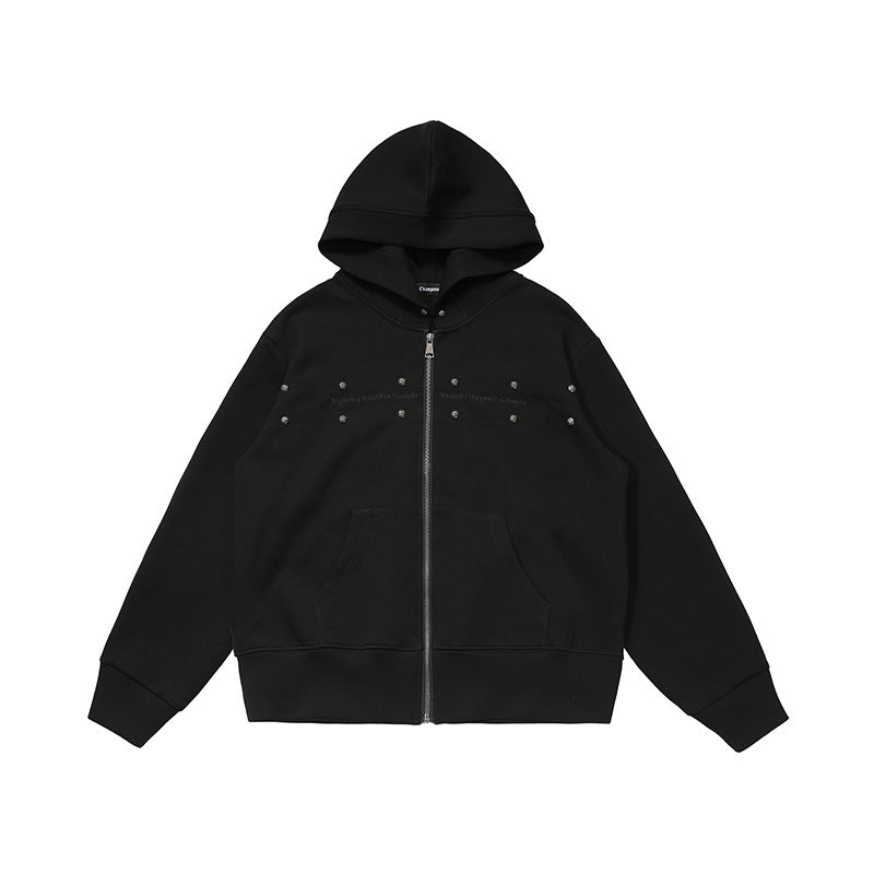 Chaqueta hoodie oversized con cremallera