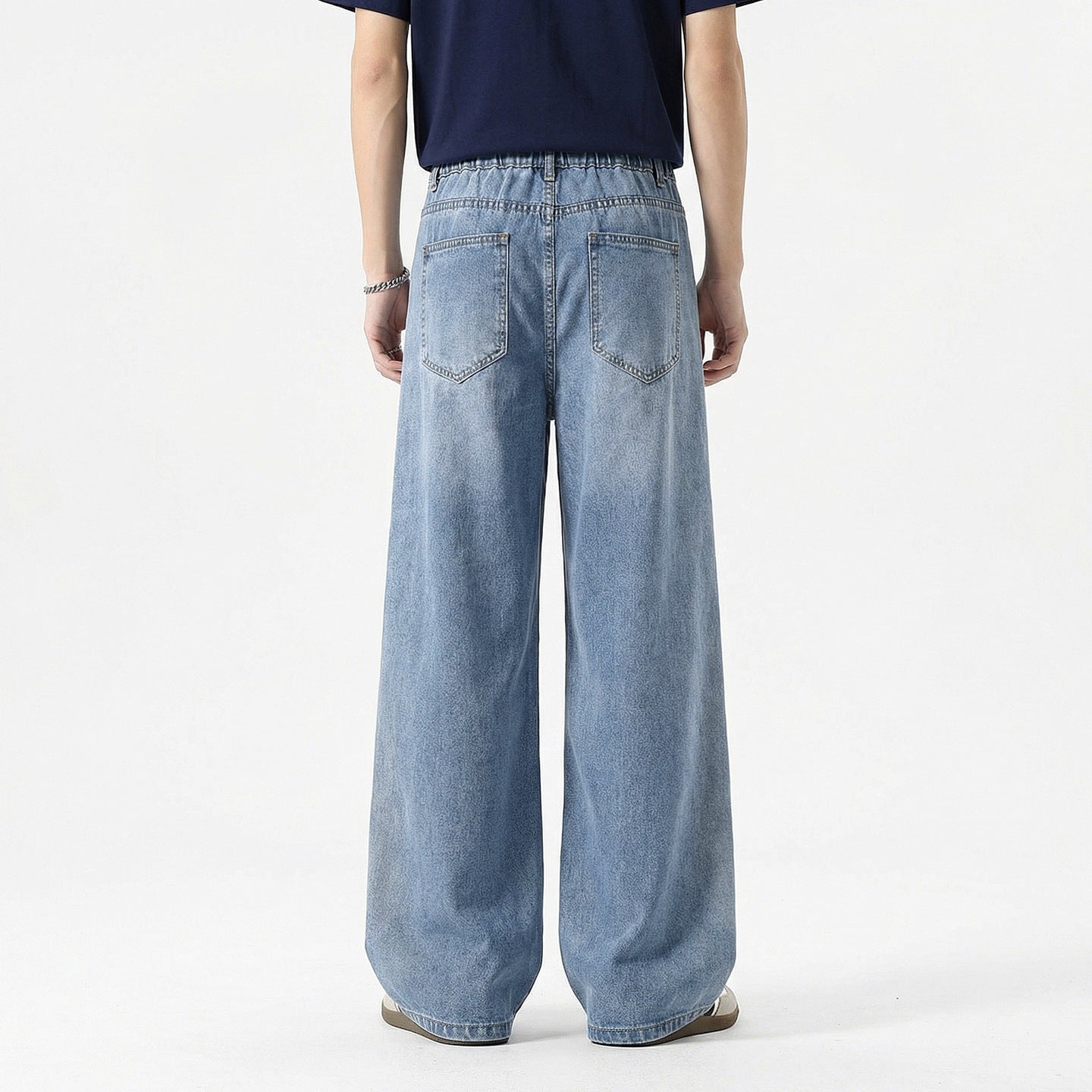 Pantalón holgado fluido plisado
