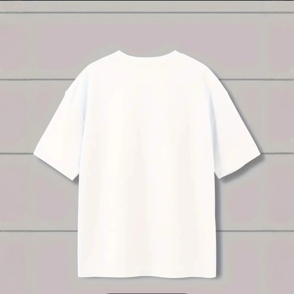 Camiseta unisex holgada básica cuello redondo