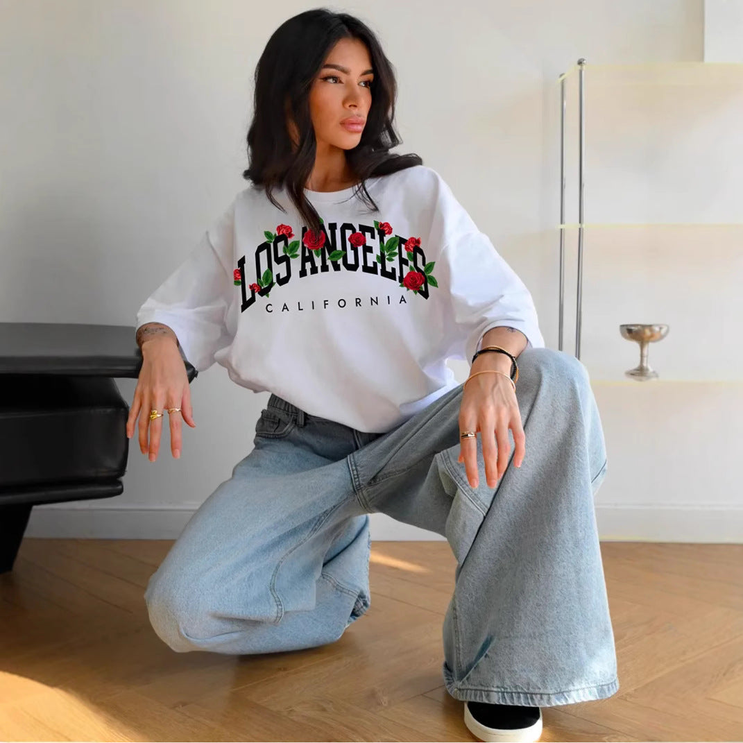 Camiseta unisex loose fit letras