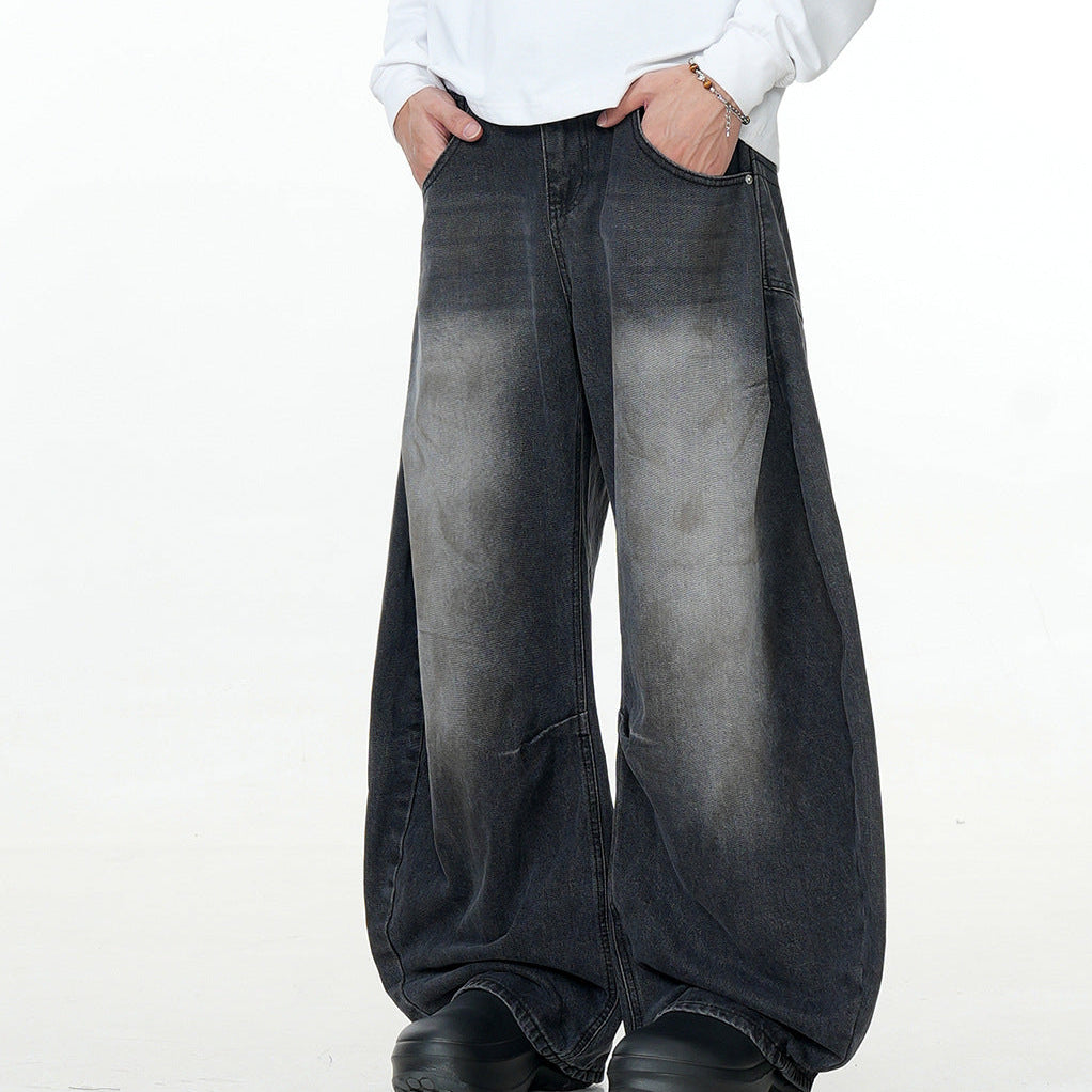 Jeans Loose Tapered Faded Black