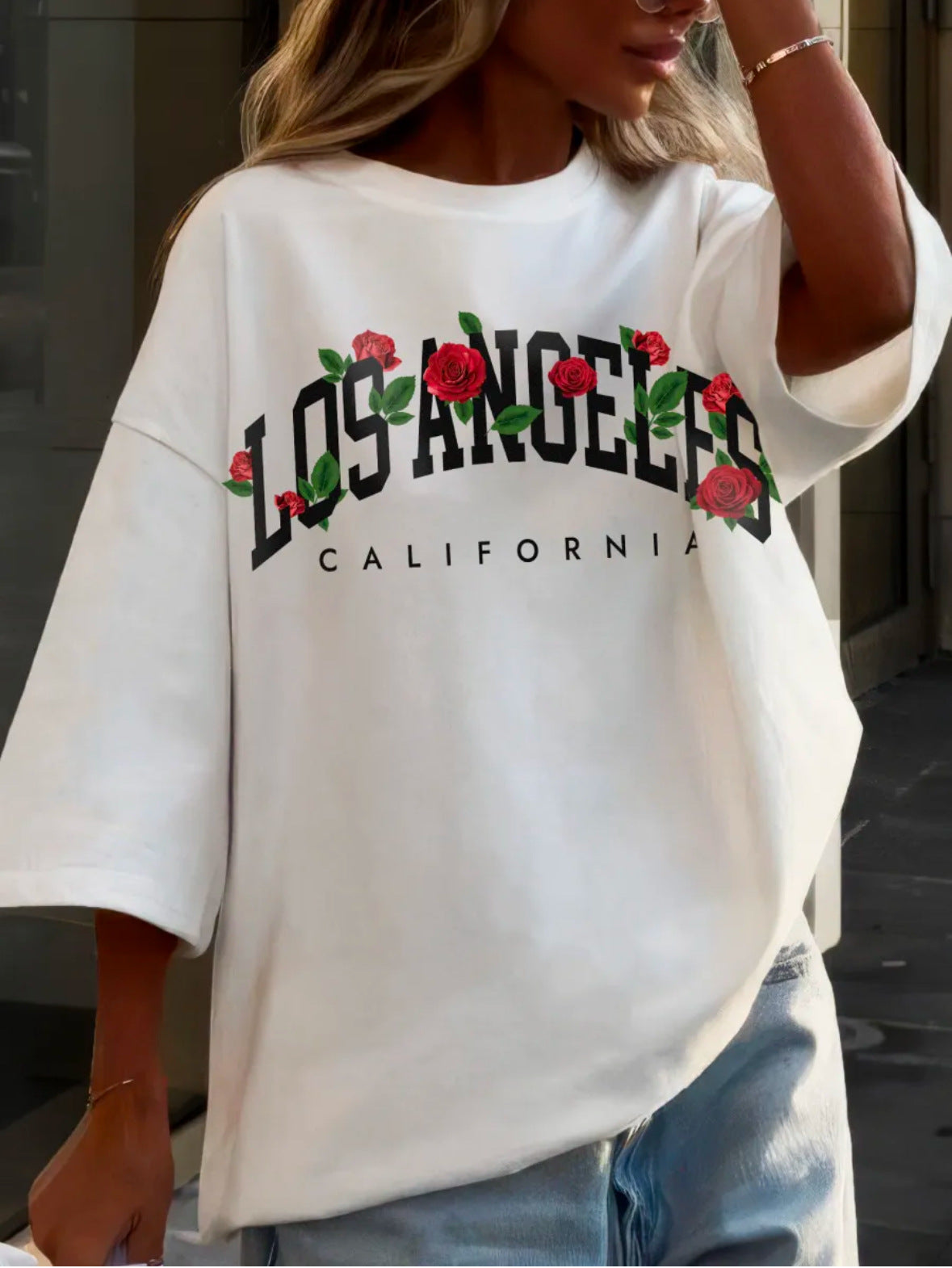 Camiseta unisex loose fit letras