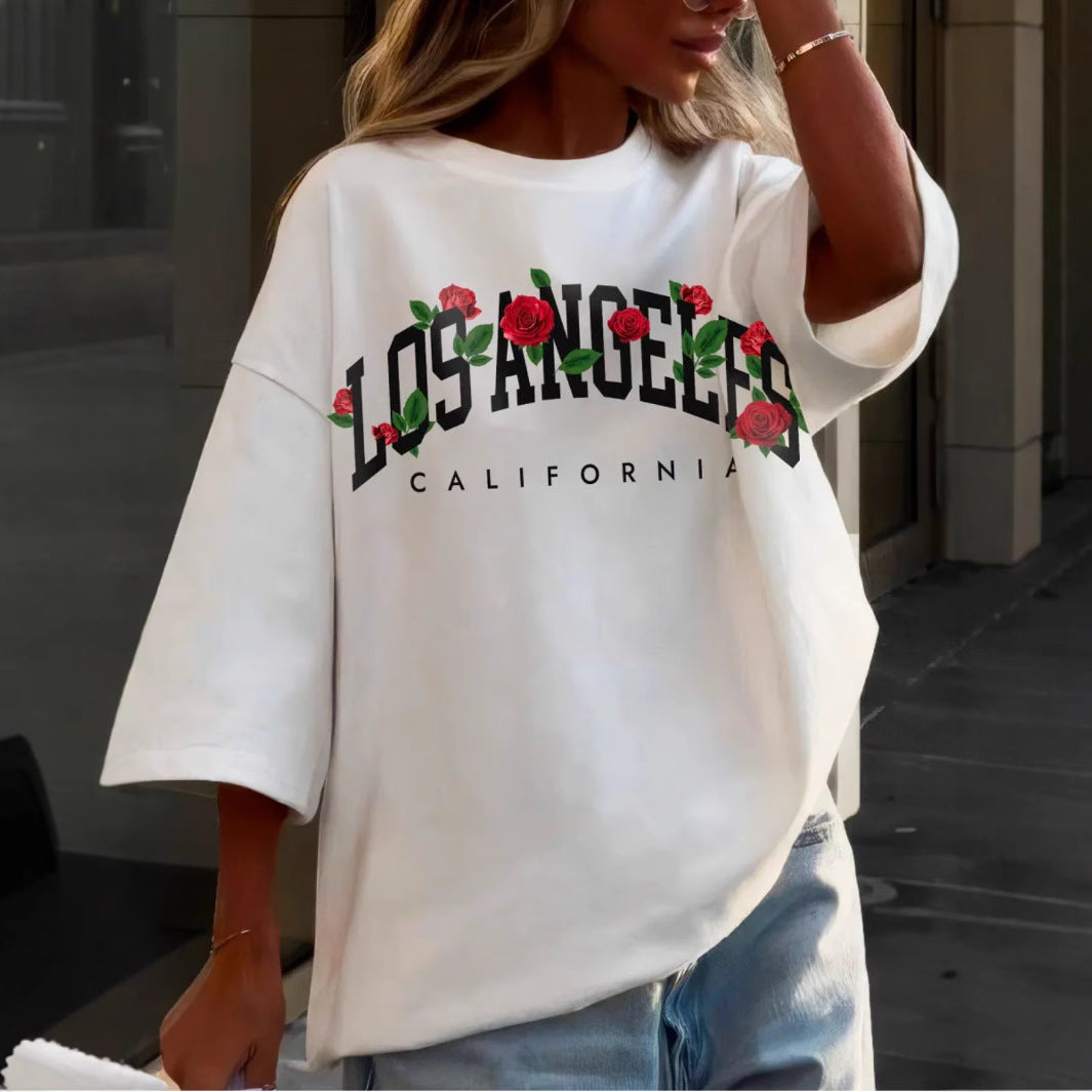 Camiseta unisex loose fit letras