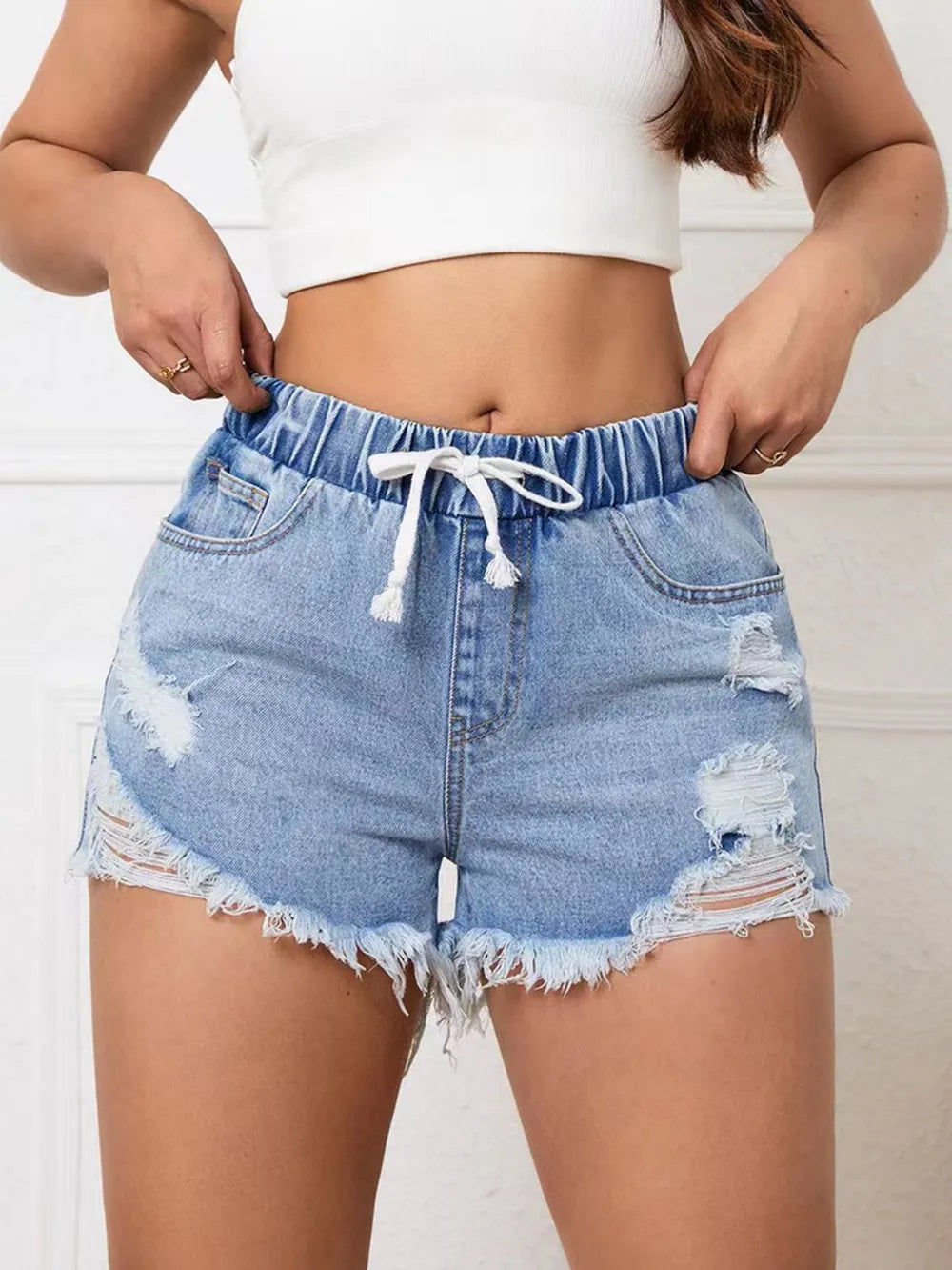 Shorts denim rasgados