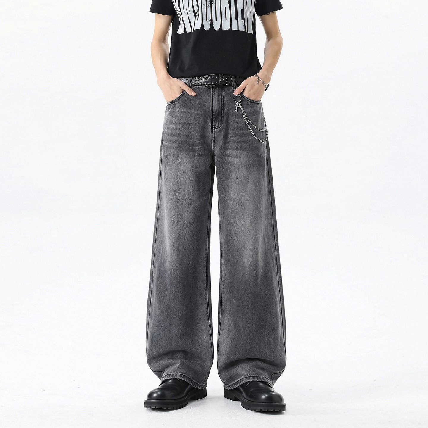 Pantalón holgado fluido plisado