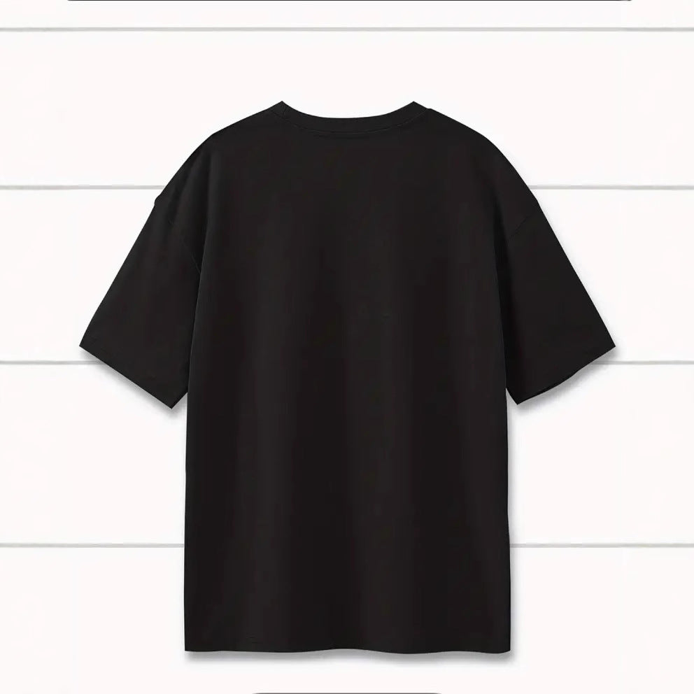 Camiseta unisex holgada básica cuello redondo