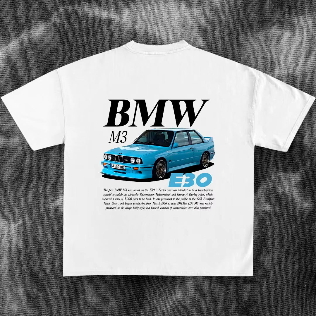 Camiseta gráfica BMW M3 E30 Streetwear