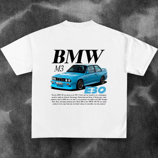 Camiseta gráfica BMW M3 E30 Streetwear