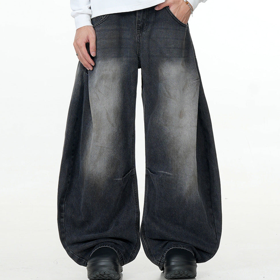 Jeans Loose Tapered Faded Black