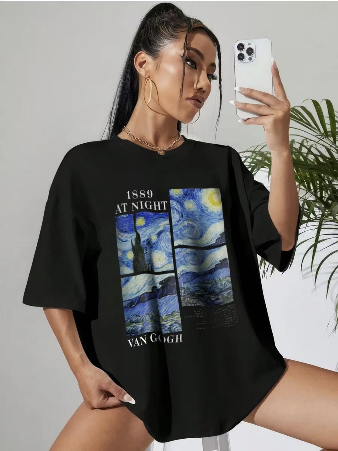 Camiseta holgada destello nocturno