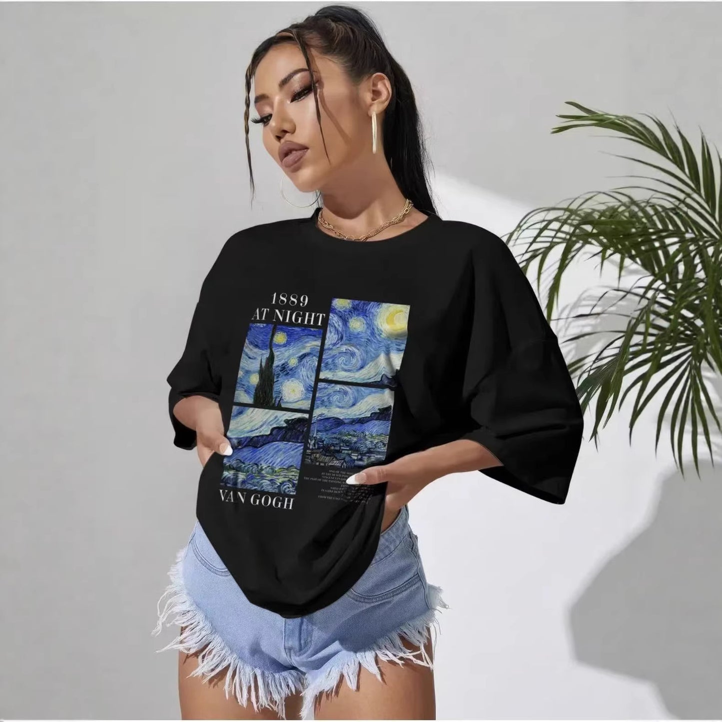 Camiseta holgada destello nocturno